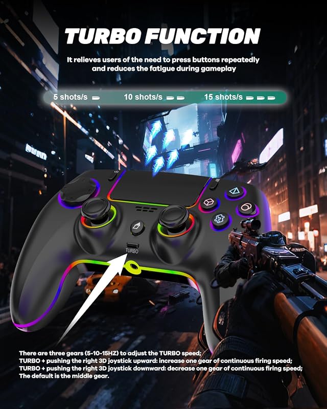 MYSTILUCK Wireless Gamepad PS5/PC/MAC/iOS/Android/Steam Deck RGB LED Hall Effect Stick