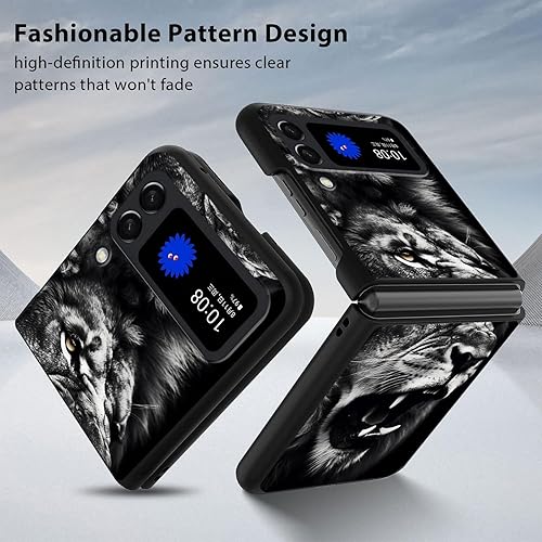 Miniatura 5 de Funda protectora para Samsung Galaxy Z Flip 4 4G, carcasa rígida de policarbonato ultrafina y duradera para Samsung Galaxy Z Flip 4 4G, león