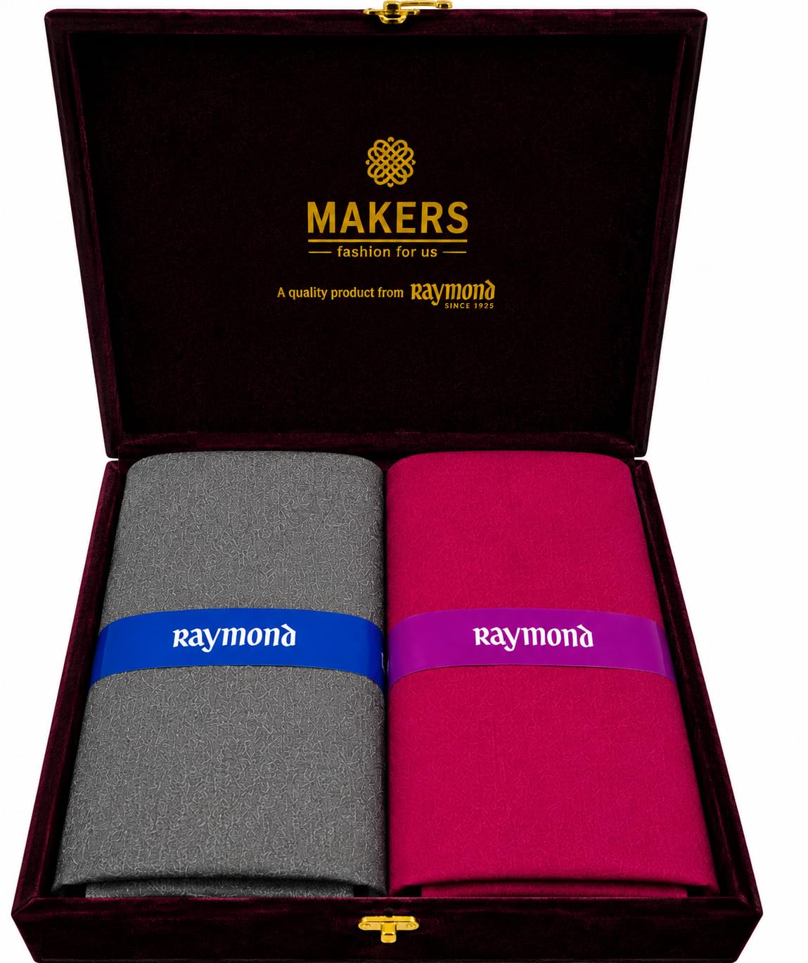 Makers Men's Designer Unstitched Shirt & Trouser Fabric Combo | Premium Tailoring Fabric Set with Elegant Storage Case | Formal & Occasion Wear Collection-image-9