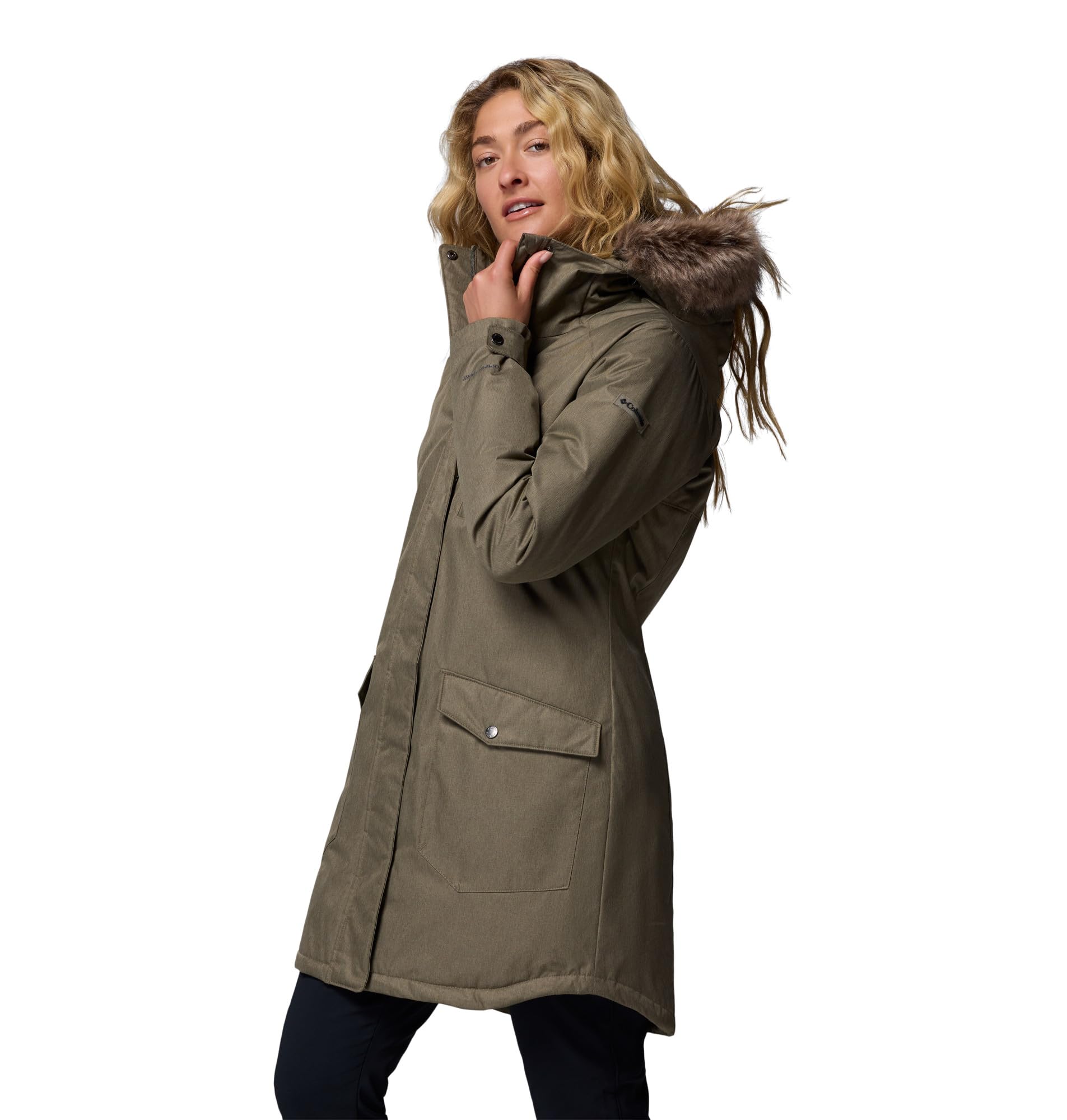 Columbia Chaqueta larga aislante Suttle Mountain de primera generación para mujer