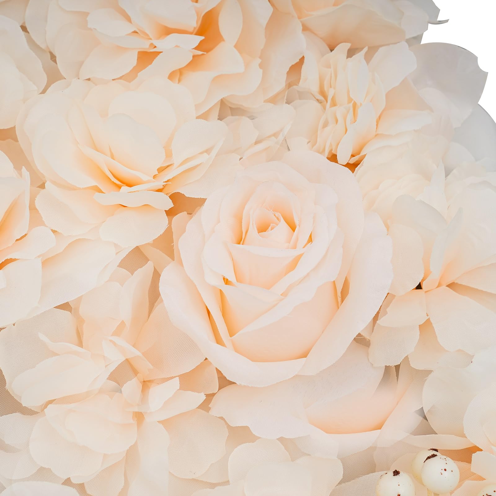 6 Stück Blumenwandpaneel Künstliche Blumenwand Rosenwand Hochzeit Straße Hintergrund Dekor 40x60cm Weiß Blumengestecke Blumenwand