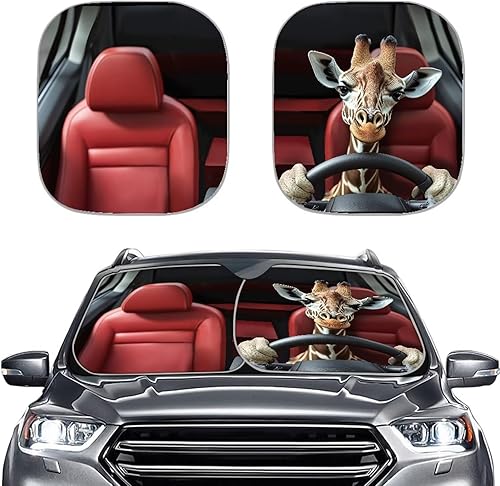 Miniatura 20 de Mumeson Parasol de dos piezas para parabrisas de automóvil de noche estrellada, parasol para rayos UV y reflector de calor para casi vehículos