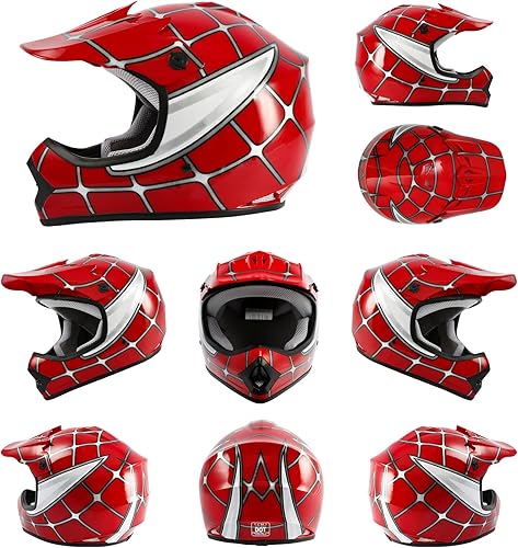 Miniatura 10 de TCMT - Casco todoterreno para jóvenes y niños, casco de cara completa para motocicleta, motocross, calle, bicicleta de montaña, BMX, MX, cuatrimoto,