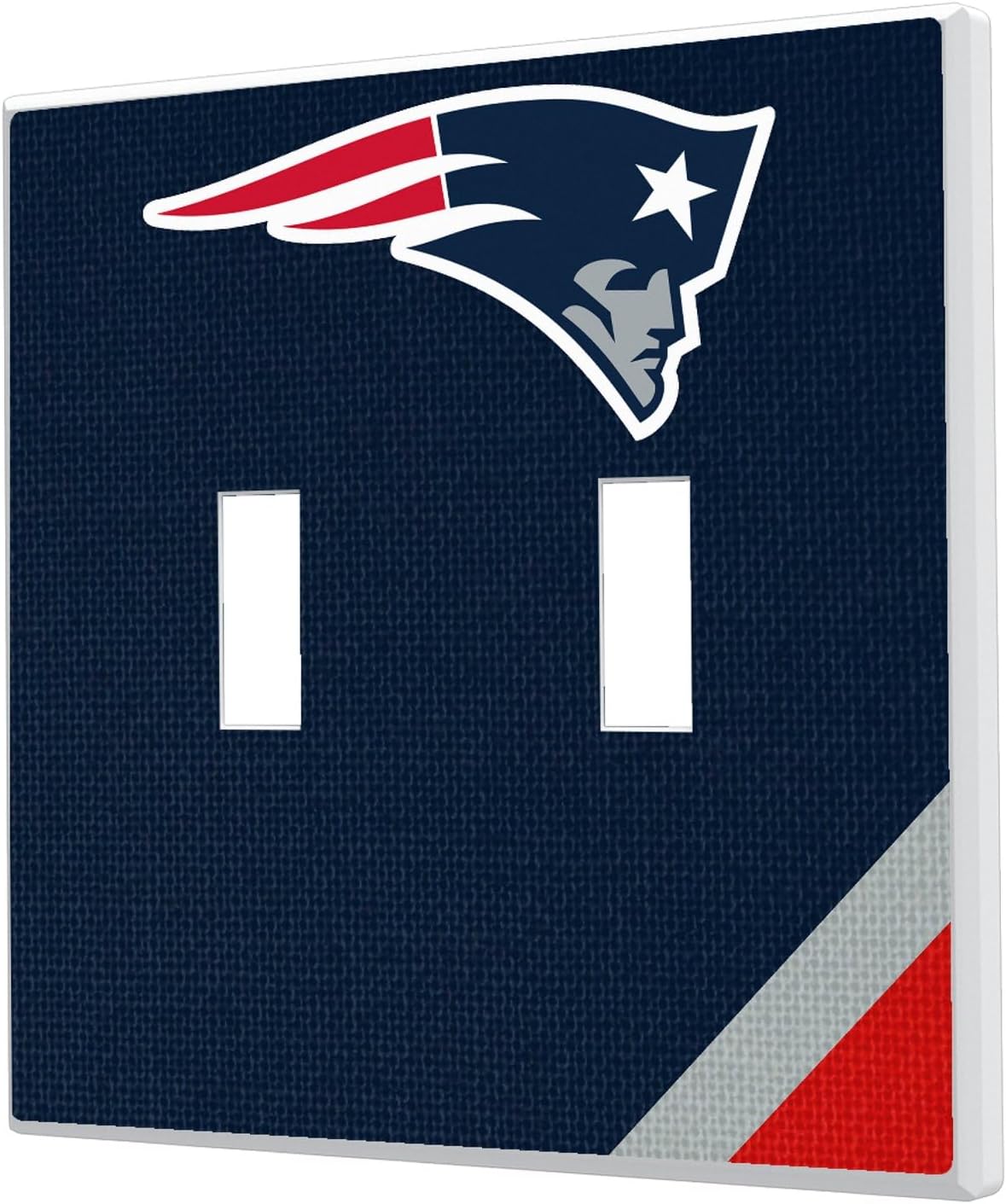 Keyscaper New York Giants Diagonal Stripe Double Toggle Light Switch Plate