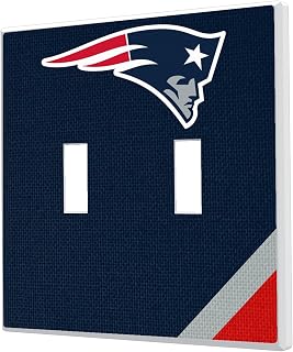 Keyscaper New England Patriots Diagonal Stripe Double Toggle Light Switch Plate
