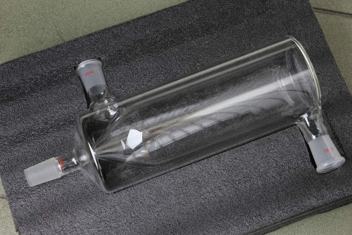 5-Liter-Trockeneis-Kühlfalle aus Glas – konische Vakuumfalle mit 120 mm Außendurchmesser for Sammeln von Lösungsmitteln und for Schutz vor Dämpfen(29/42 Inner)