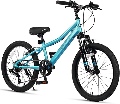 AVASTA Govet - Bicicleta de montaña para niños de 6 a 12 años de edad, con horquilla de suspensión, transmisión de 6 velocidades, varios colores