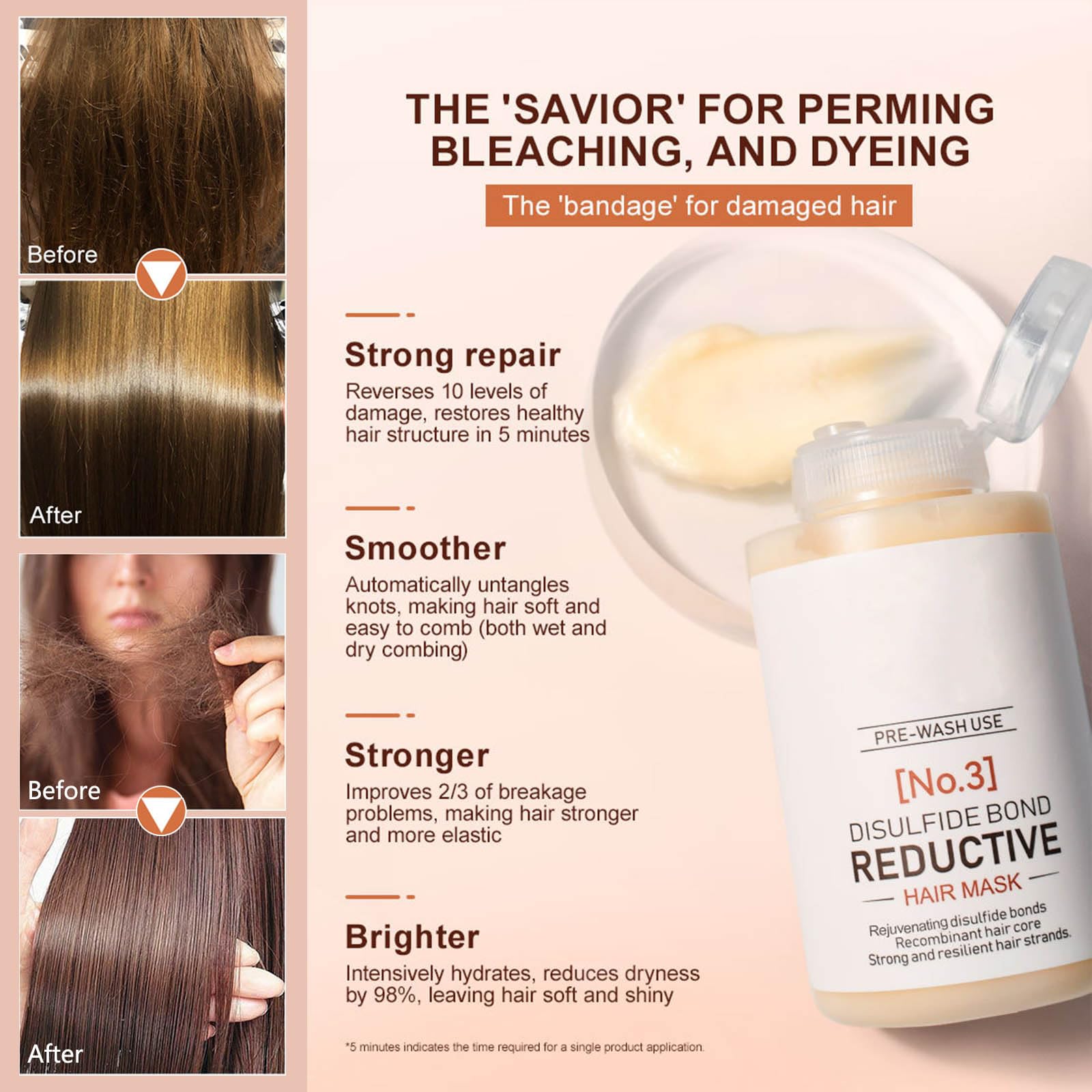Disulfide Bond Reductive Hair Mask, Keratin Hair Mask - Image 3