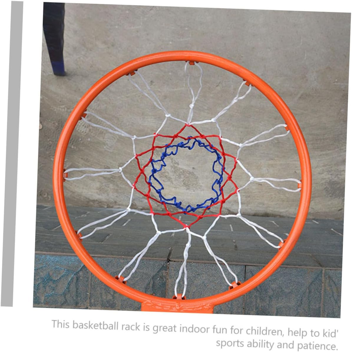 Indoor Basketball Rack Red Hollow Tube Frame for Boys Easy Install Hanging Basketball Hoop for Hand-Eye Coordination and Exercise Gift for Playroom Door Wall Mount