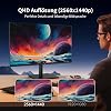 KTC Monitor 27 Inches QHD 2 K 100 HZ (OC 120 HZ) IPS Panel Anti-Blue Light Screen 96% DCI-P3 126% sRGB 350 cd/m² Supports Adaptive Sync PC Monitor for Casual Gaming and Working