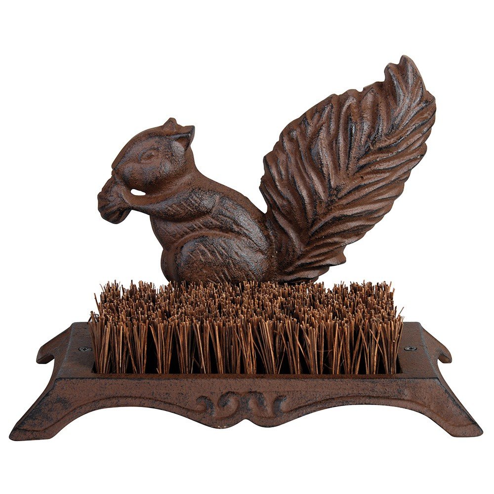 Esschert Design Shoe Brush Squirrel 100% Cast Iron