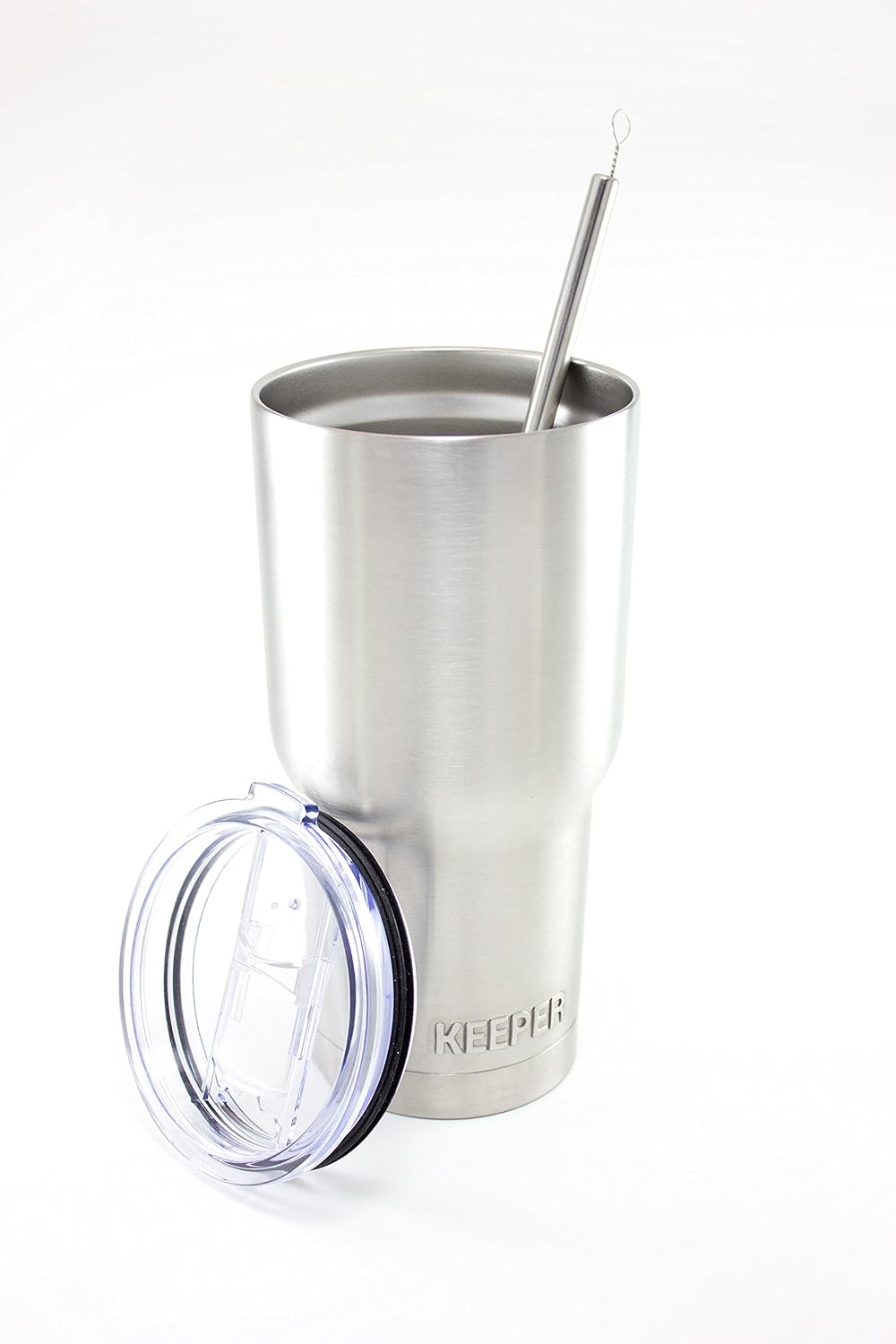 KEEPER 30 oz Spill and Splash Resistant Replacement Tumbler Lid with Slider Closure -Fits YETI Rambler, RTIC & most 30 ounce tumblers perfectly - PROMOTION on 30 oz Tumbler Handles & Tumbler Below!