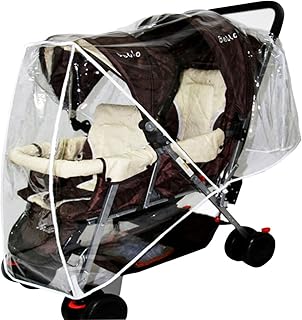 Pinji Burbuja de Lluvia Viento Universal Protector Cubierta para Silla de Paseo de Bebé Gemelos