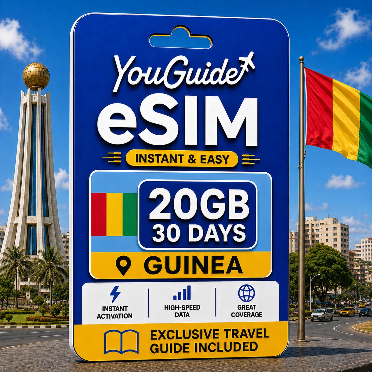 Guinea eSIM 20GB 30Days