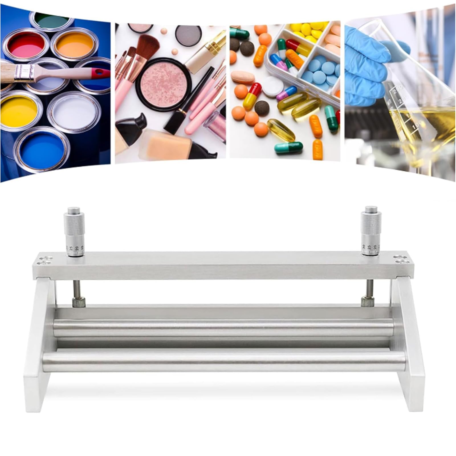 Regulowana powlekarka do aplikatorów foliowych, 0-3500μm Precision Doctor Blade Coater z szerokością 50-300 mm, dokładność ± 2μm, do testowania farb laboratoryjnych, drukowania, powlekania