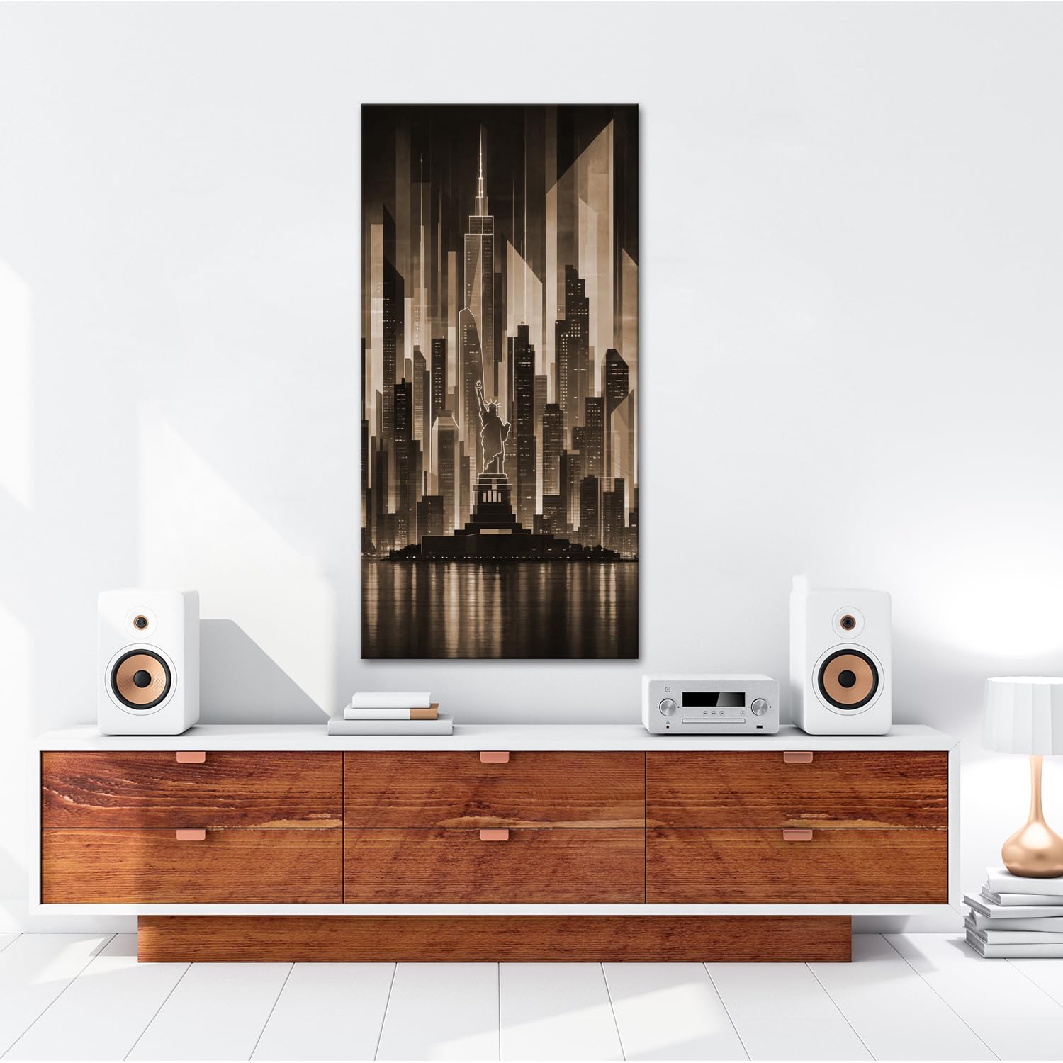 deyoli WTD - Lienzo decorativo (60 x 30 cm), diseño de horizonte luminoso
