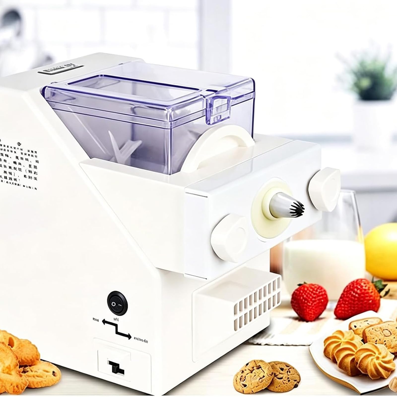Wielofunkcyjna Maszyna Do Ciastek, Maszynka Do Formowania Ciastek 180w Z Wymiennymi Dyszami I Różnymi Formami Do Ciastek, Prędkość 50-60 Obr./min, Elektryczny Pras Do Ciastek Diy Do Domowego