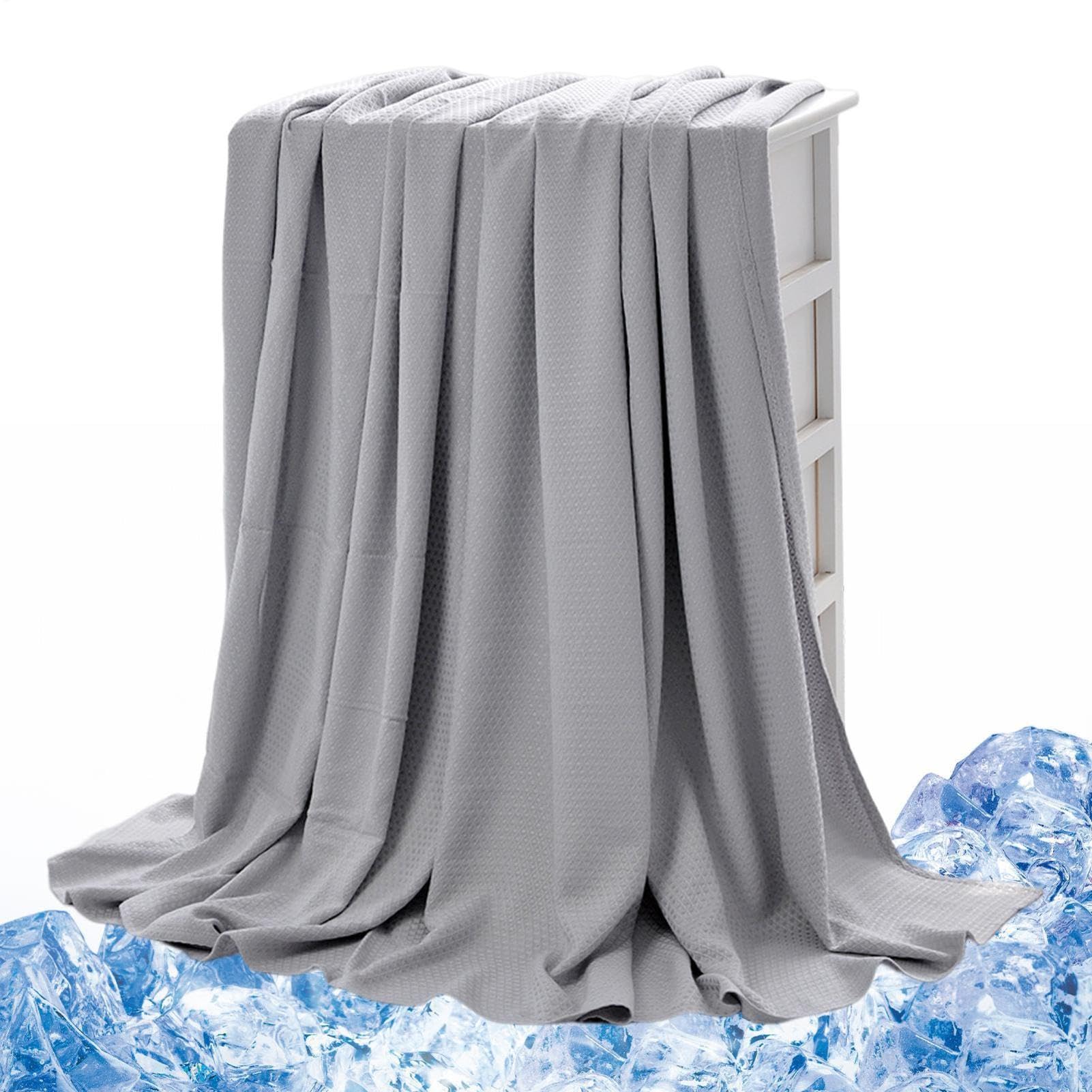Generisch Coperta rinfrescante da viaggio, coperta rinfrescante per climatizzatore, in fibra di bambù, leggera e sottile, traspirante, delicata sulla pelle