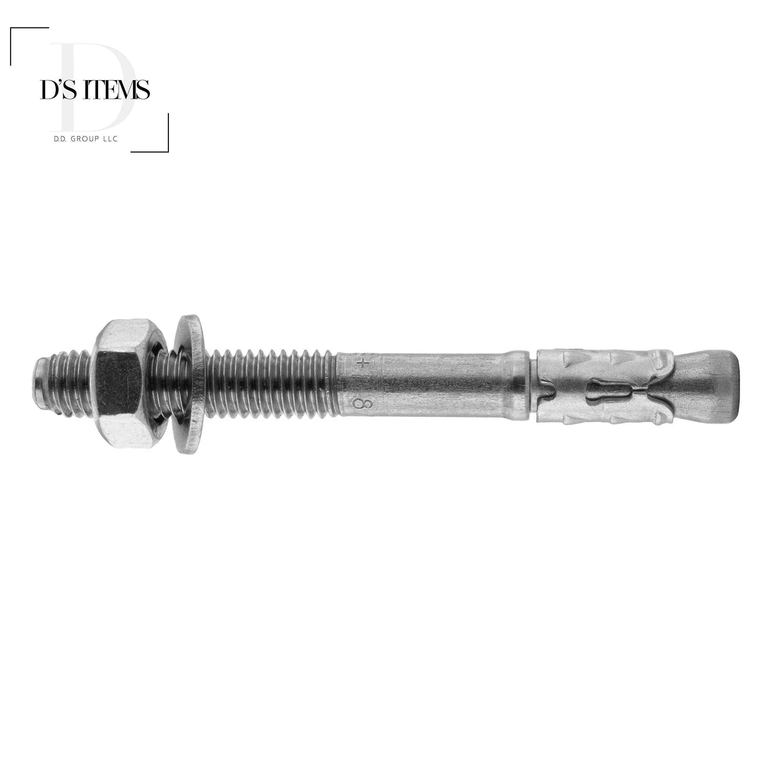 Bolzenanker M12 X 200 Edelstahl A4 (10 Stück) - Keilanker Schwerlastdübel Stahlanker Dübel