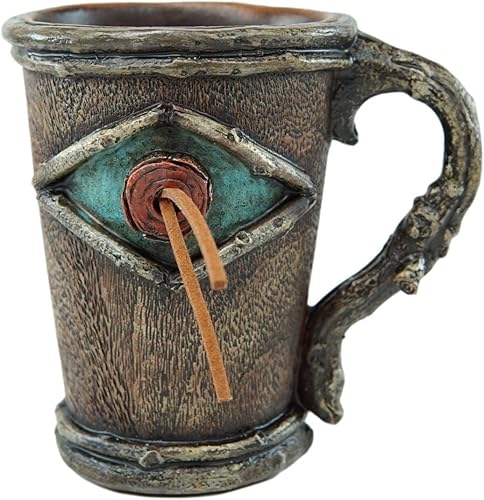 Miniatura 9 de Ebros Gift Rústico Southwestern Old World Country Turquesa Bullseye con bordes de madera de rama, accesorio de baño de madera sintética, escultura