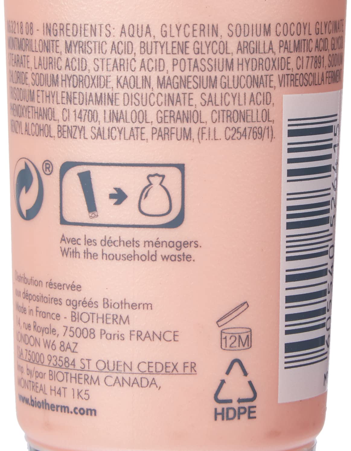 Biotherm Biosource Reinigungsschaum für trockene Haut, Cleansing Foam, mildes Reinigungsgel für ein erfrischtes Hautgefühl, 150 ml (Packung mit 2)