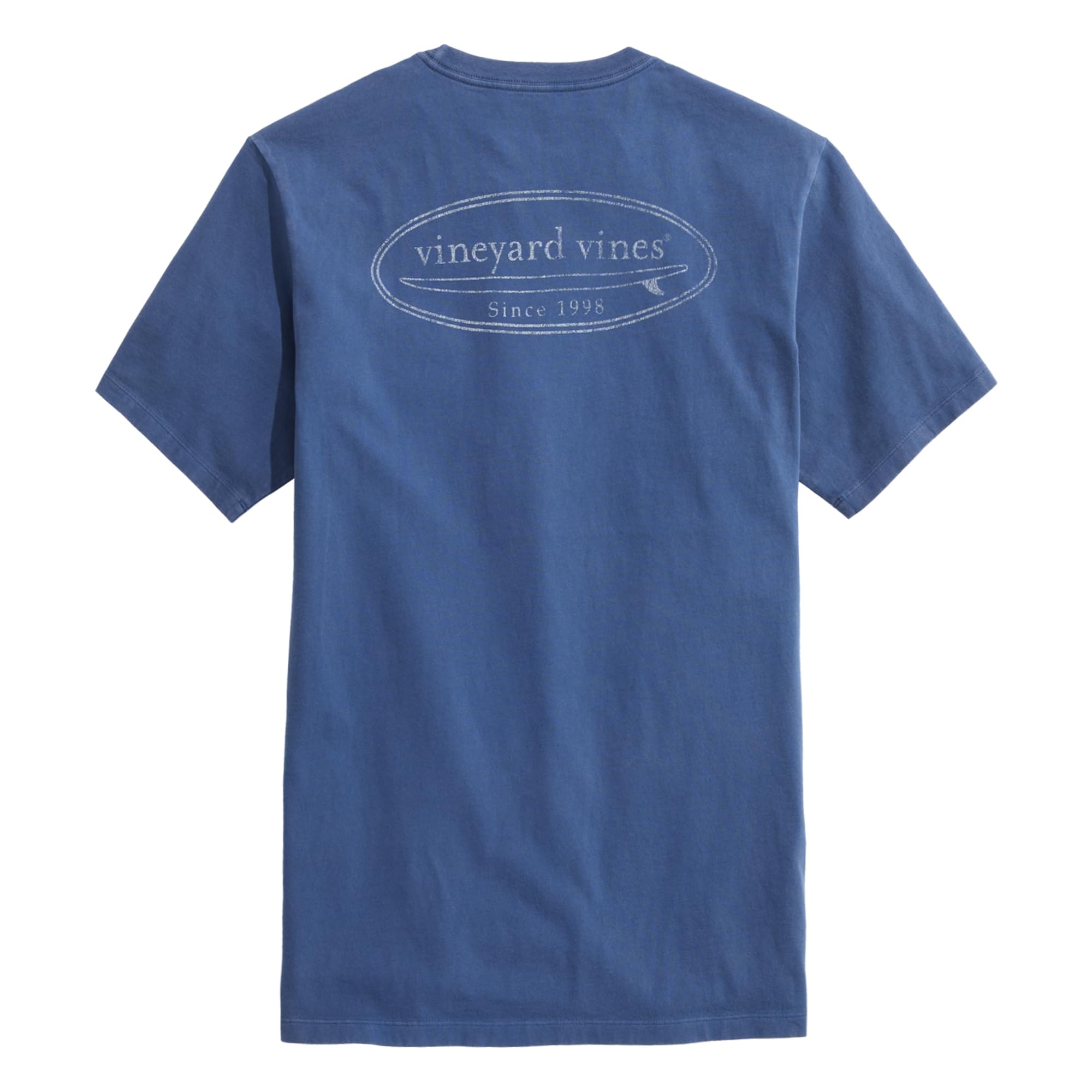 Vineyard Vines Men's Drift Dye Outlined Surf Logo Short-Sleeve Pocket Tee, Moonshine, Medium