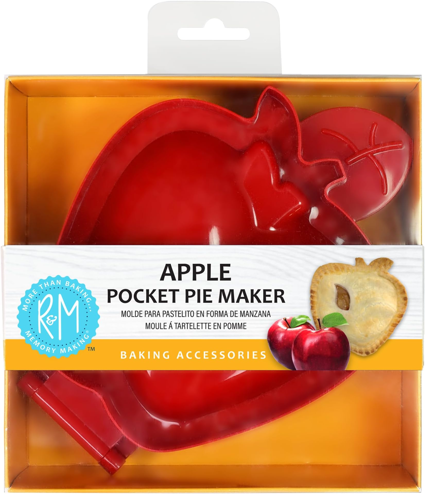 R&M International Pocket Pie Maker, Apple Shape, 5"
