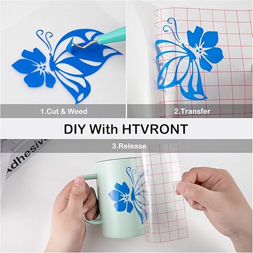 Miniatura 81 de HTVRONT Vinilo permanente blanco – Vinilo adhesivo permanente mate de 12 pulgadas x 65 pies, compatible con máquina de corte Cricut, Silhouette