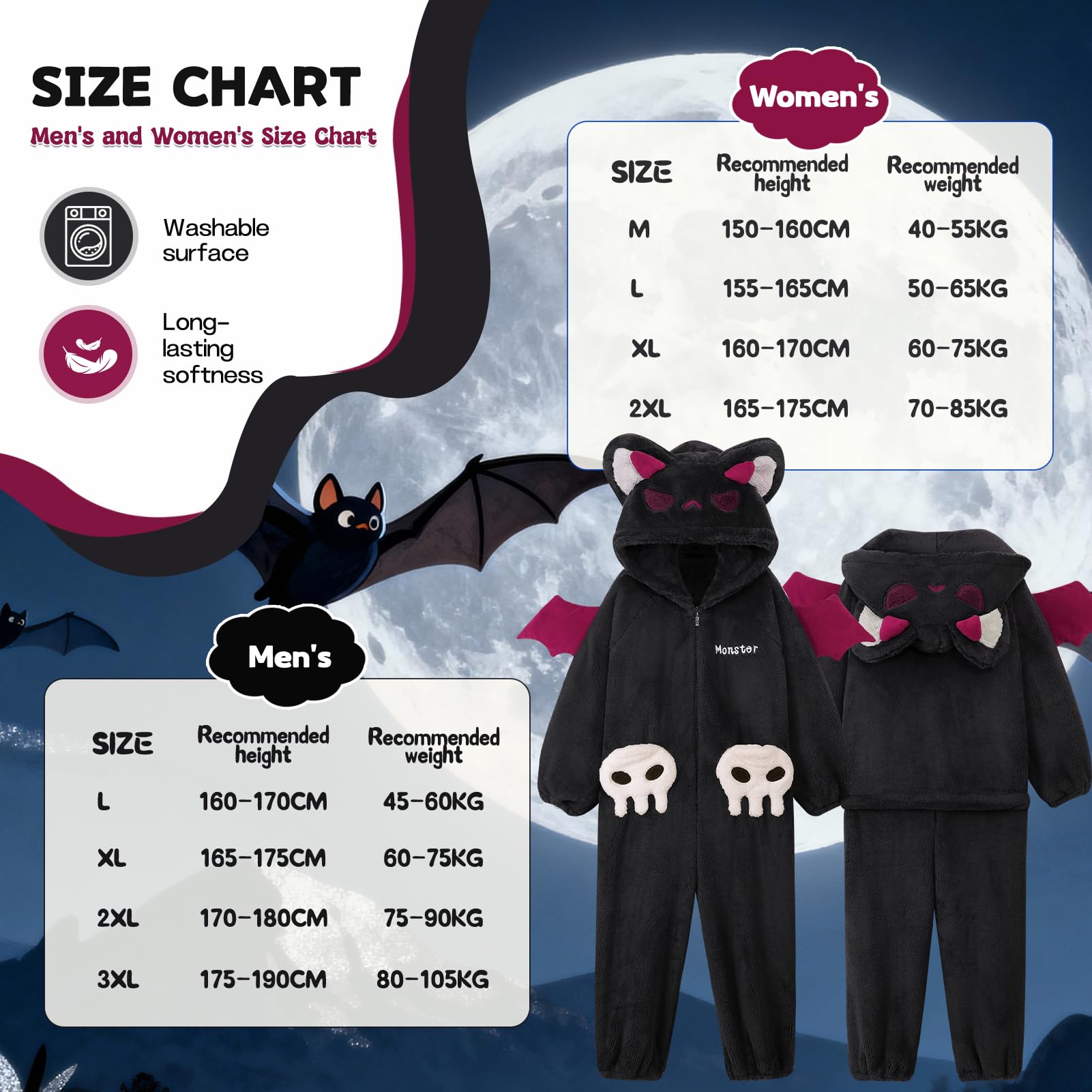 Pigiama Intero Adulti, Costume da Animali, Onesie Unisex per Cosplay di Halloween, Costume Halloween Carnevale Festa Animale Sleepwear