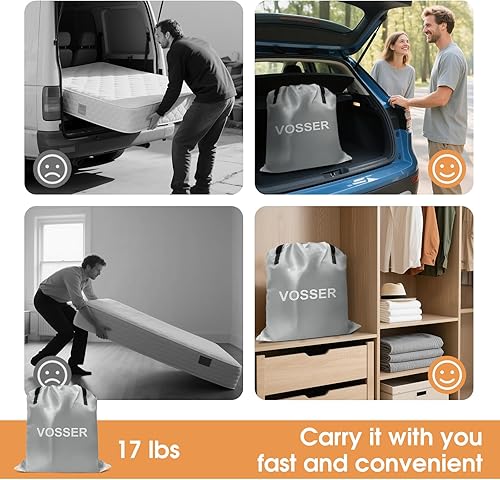 Miniatura 9 de Cama de aire tamaño Queen con bomba recargable desmontable, para camping y uso doméstico, diseño portátil, soporta hasta 660 libras máximo