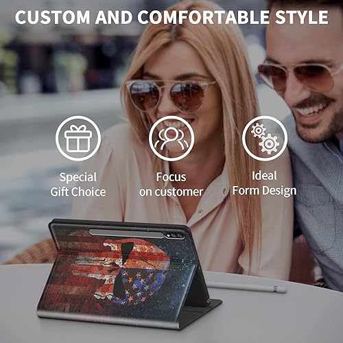 Miniatura 8 de Funda para Samsung Galaxy Tab S8 Plus 2022Tab S7 FE 5G 2021Tab S7 Plus 2020 Tablet de 12.4 pulgadas, soporte multiángulo de piel sintética suave con