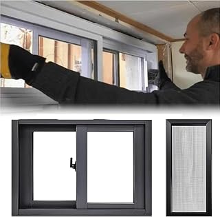Double Pane Windows for Houses, 46 42 40 36 32 30 28 24 22 20 18 14 Inch, Vinyl Bathroom Slider Window, Customizable Size, with Tempered Glass and Window Screen Black, 24x22in / 61x56cm