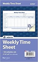 Vista 2 de Adams Hoja de tiempo, 9 x 5.5 pulgadas, formato semanal, 2 partes, sin carbono, paquete de 100, blanco, canario (NC9507)