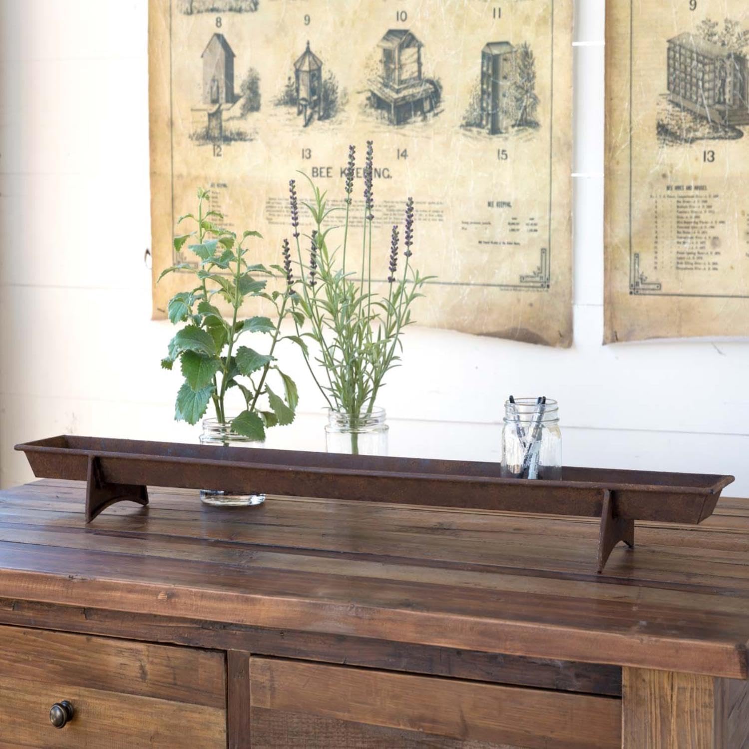 Chicken Feeder Troth Centerpiece