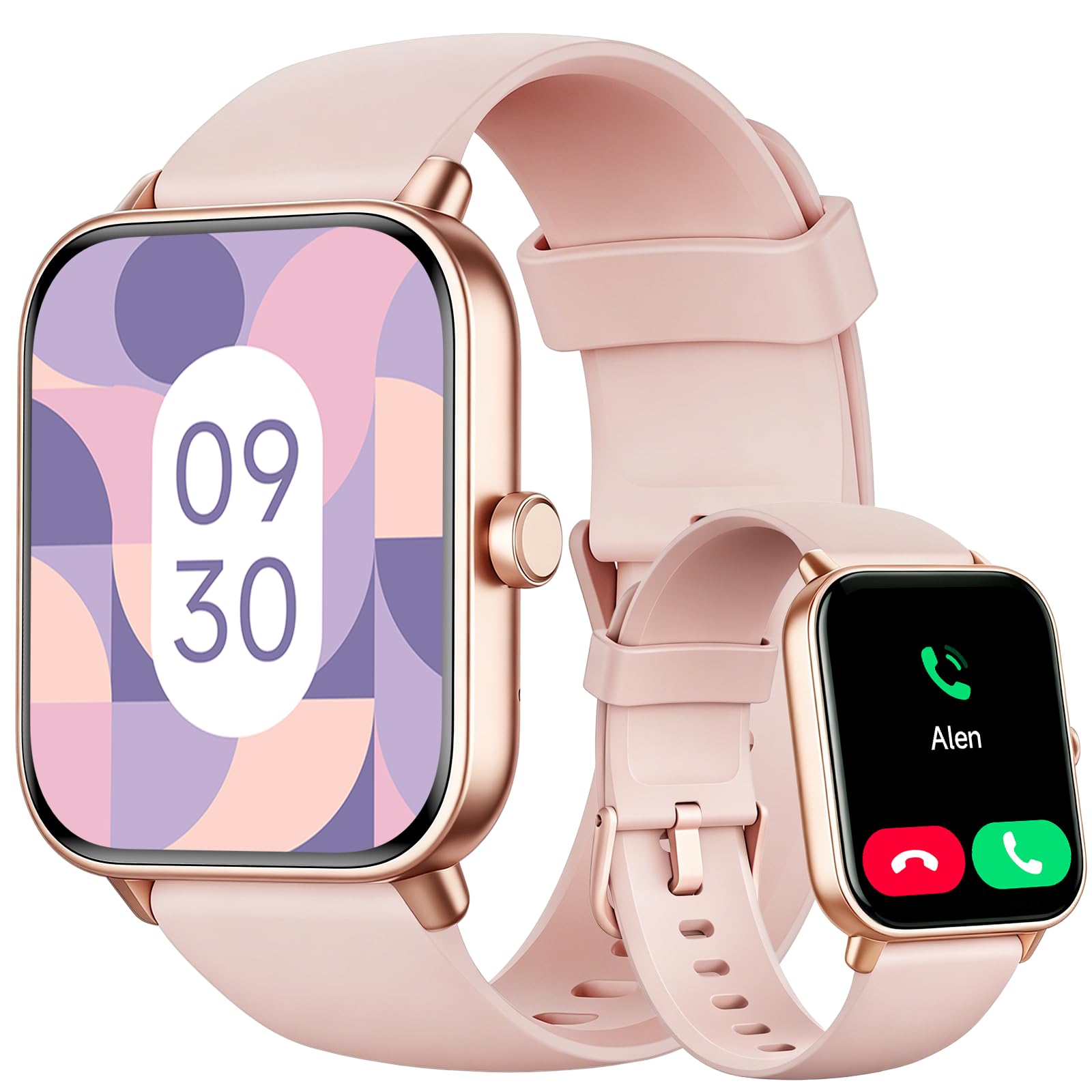 Smart Watch da donna, 1,8 pollici, HD, compatibile con iPhone/Samsung/Android- rispondere/effettuare chiamate, Alexa integrato, frequenza cardiaca/SpO2/monitoraggio del sonno