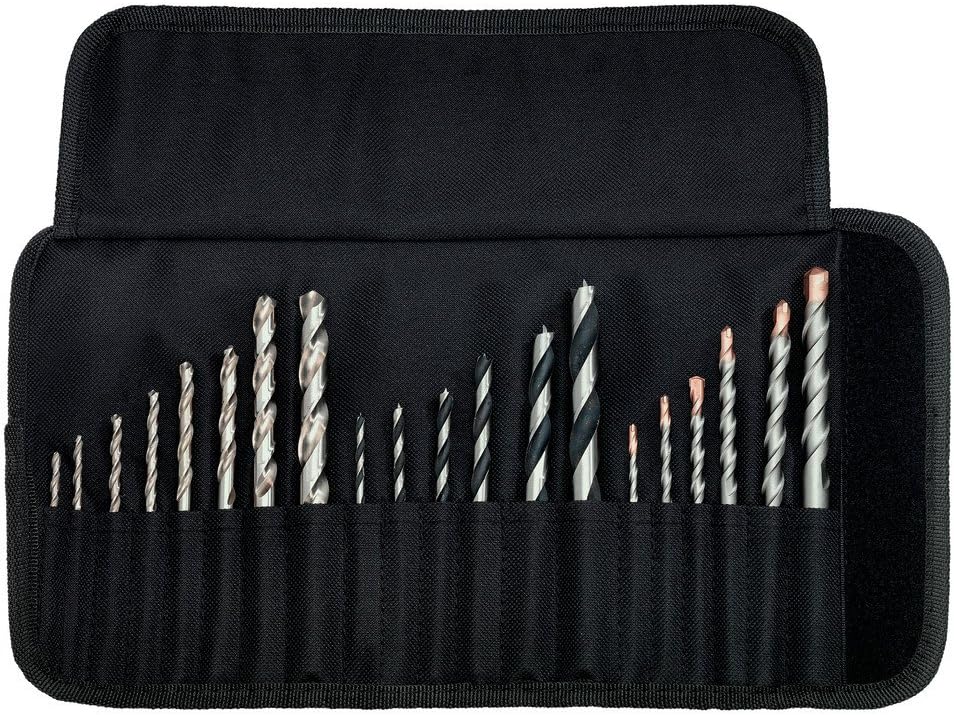 Metabo 626729000 Bohrersortiment-Rolltasche TLG. Drill Bit Assortment Roll Bag SP, 20 Pieces, Colour, Size