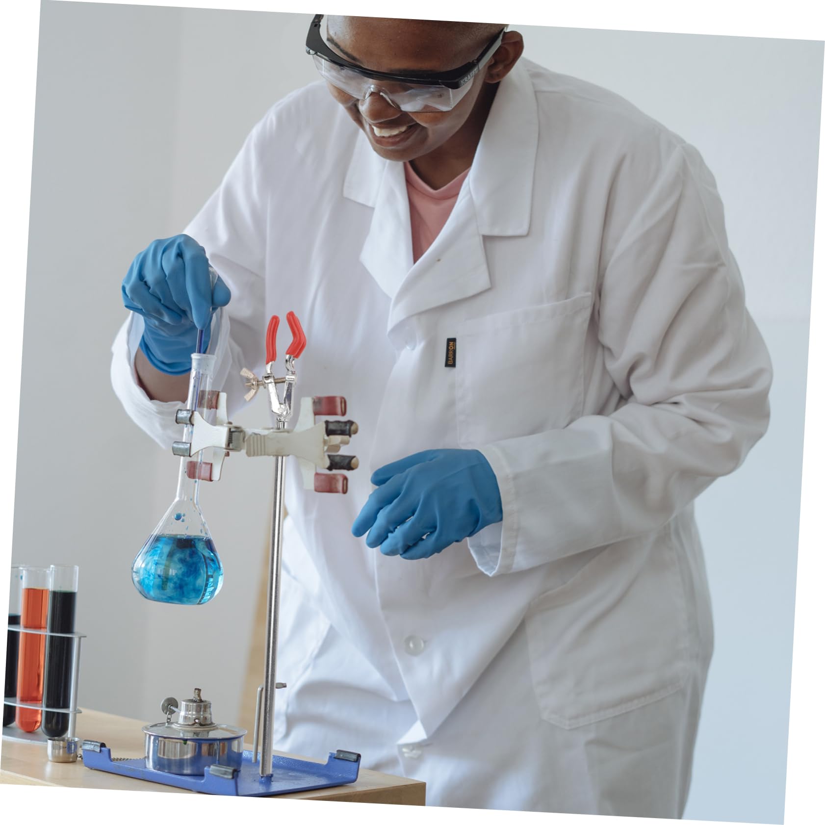 Gatuida 10sätze Prong Labor Klemme Mit Verstellbarem Standclip Für Flaschen Und Bechergläser Hohe Korrosionsbeständigkeit Für Wissenschaftliche Experimente Und Bildung