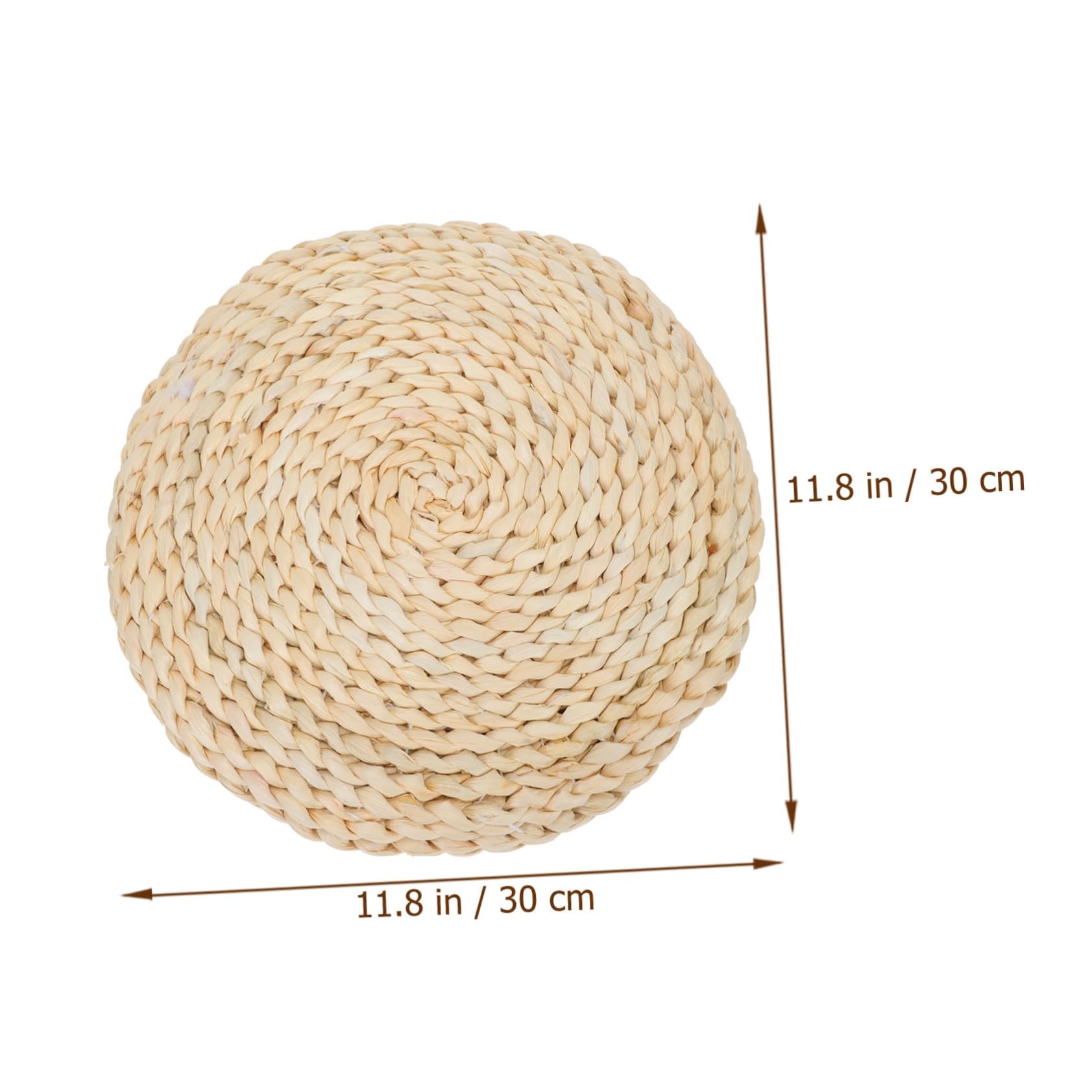 SOLUSTRE 1Pc Thickened Tatami Floor Mat Handmade Corn Husk Woven Cushion for Comfortable Yoga and Meditation for Indoor Use and Home Decor