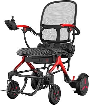 Carbon Fiber Electric Wheelchairs for Adults ZENBON 16 Miles Cruise Range, Foldable Powered Wheelchair, Intelligent Motorized Wheelchairs for Seniors, Portable All Terrain Electric Mobility Chair 670B