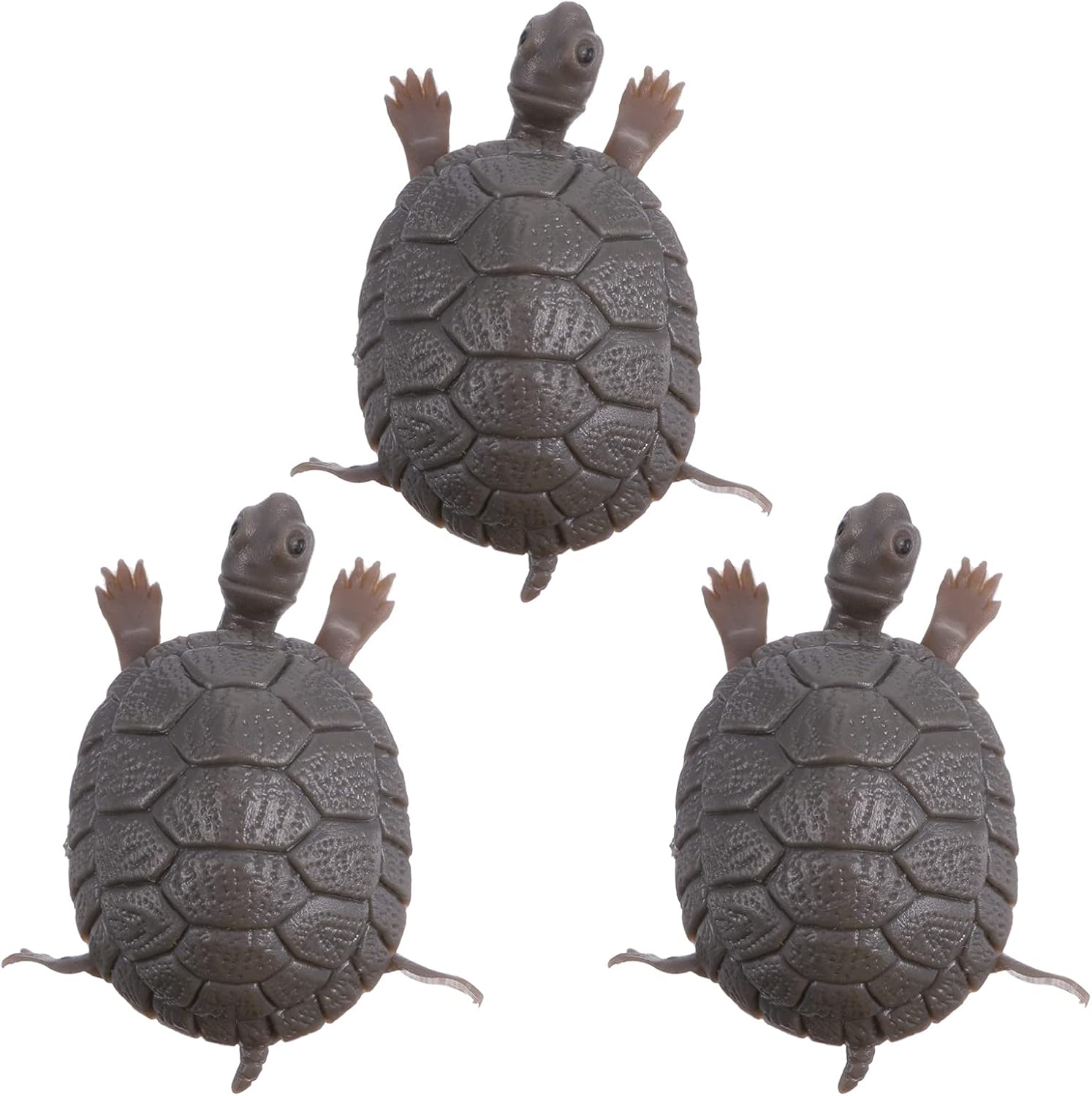 balacoo 3pcs Aquarium Plastic Animals Turtle Swimming Fish Tanks Sculpture Fake Turtle Figurine Aquarium Fish Tank Landscape Ornament Artificial Animal Decoration