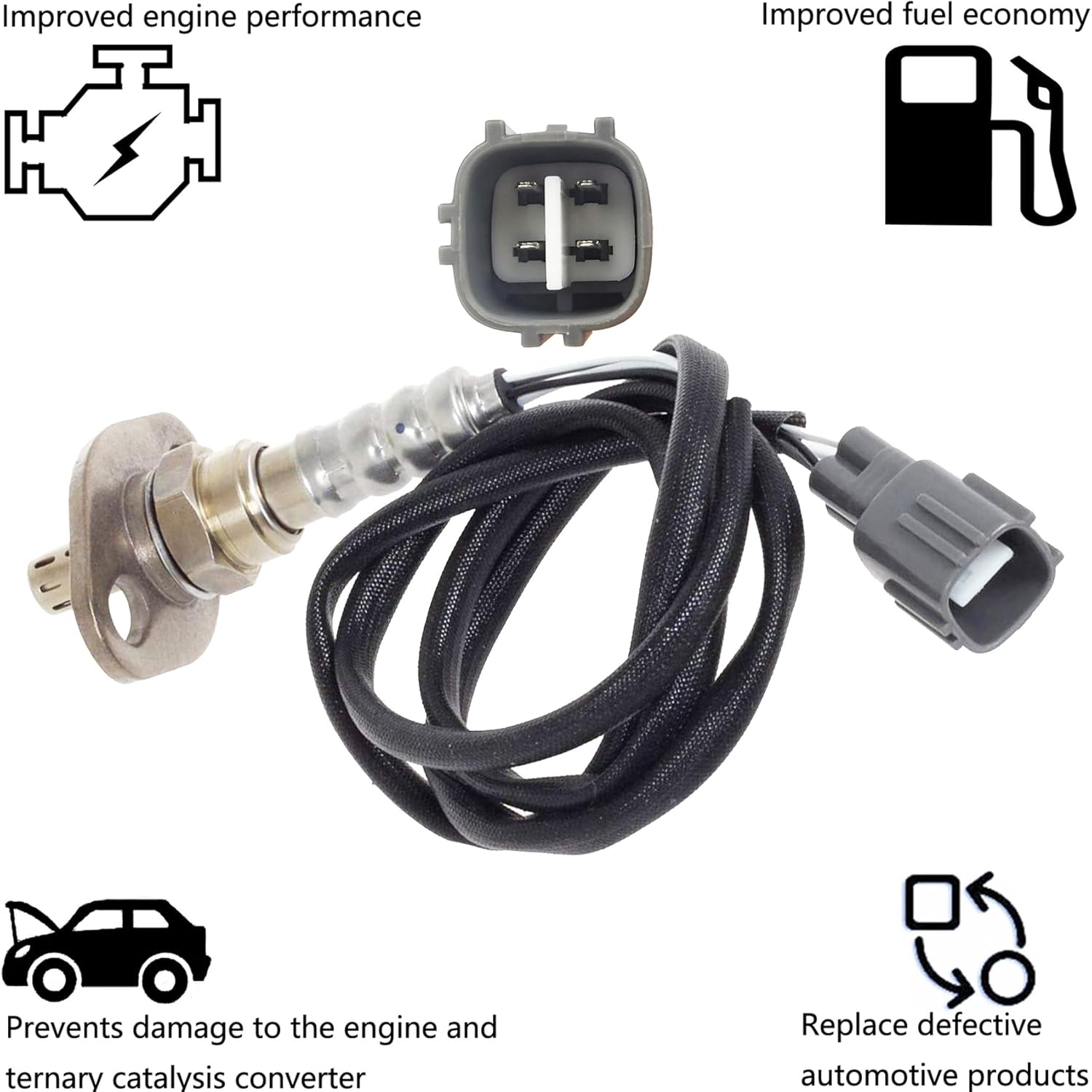 Dropwater Downstream Rear Oxygen O2 Sensor Compatible with Toyota 2004 2003 2002 2001 2000 Tacoma 2.4L 3.4L 2.7L,Replaces#75-2633 ES20193 24559 234-4189
