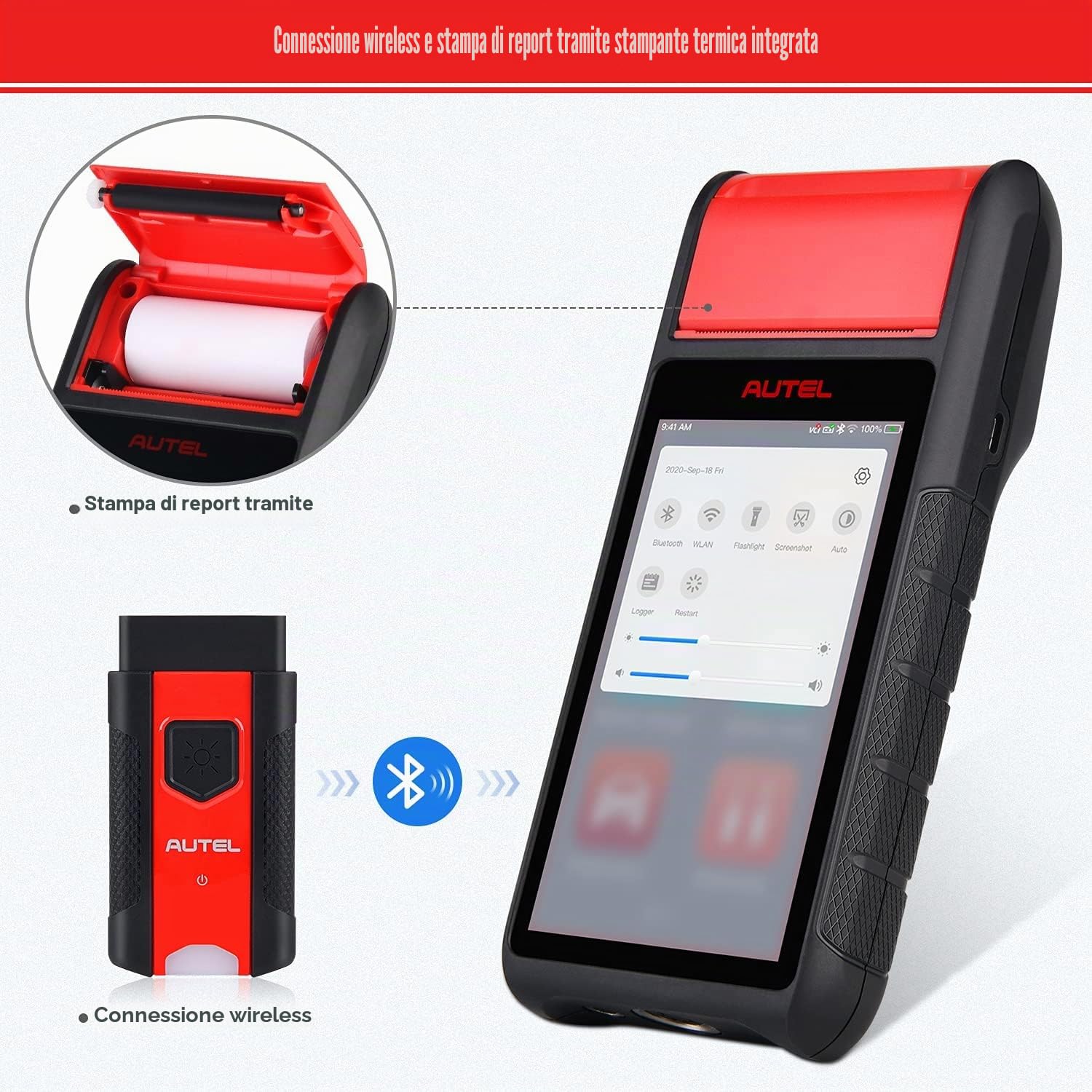 Autel MaxiBAS BT608 (E) Tester Batteria Auto, 2026 in su di BT508/BT506, Conduttanza Adattiva (Valore 1000+), Test Carica Avviamento come BT609, Reset Batteria, Sistemi Completi MK808S/MX808S