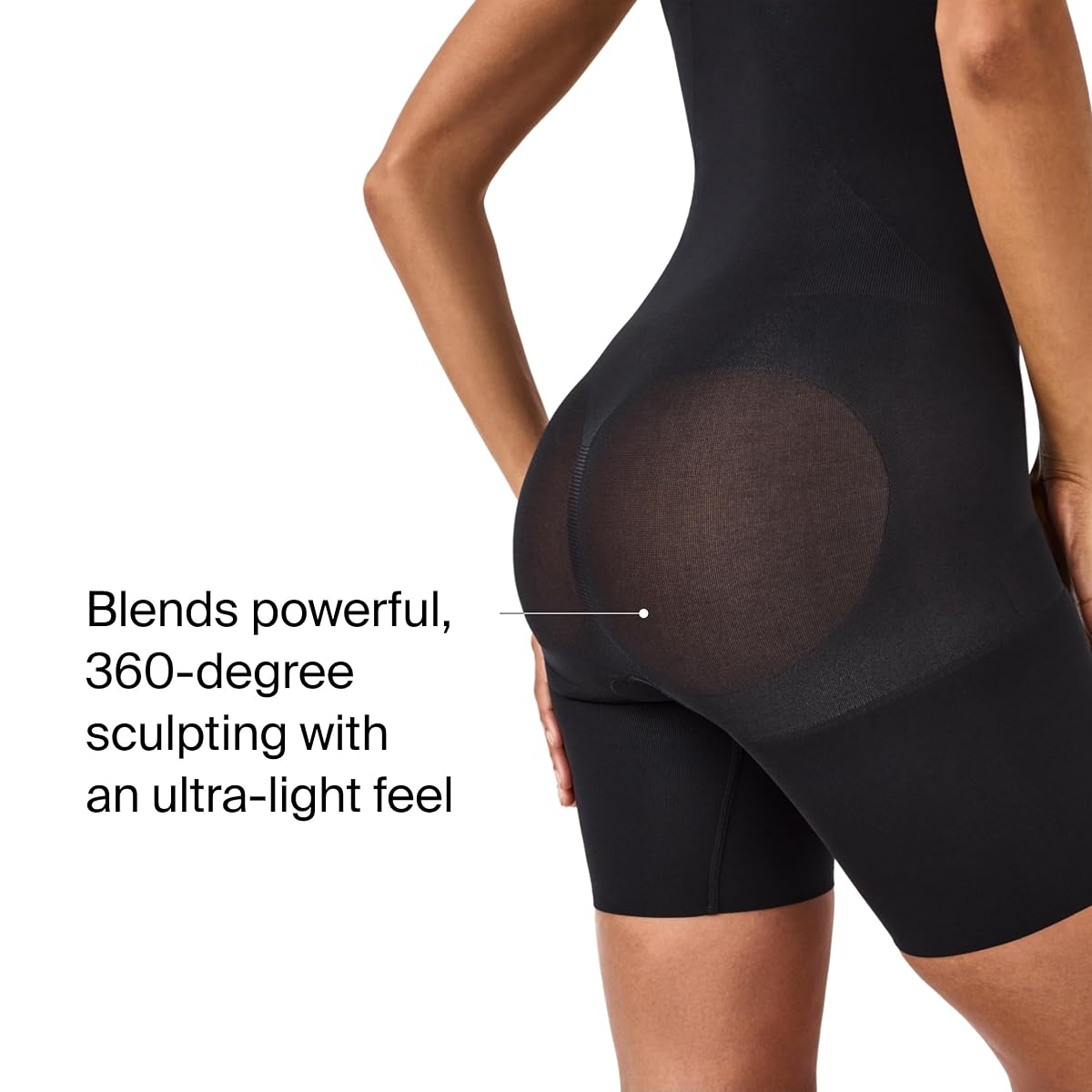 Spanx Power Open-Bust Mid-Thigh Body modelujące body damskie