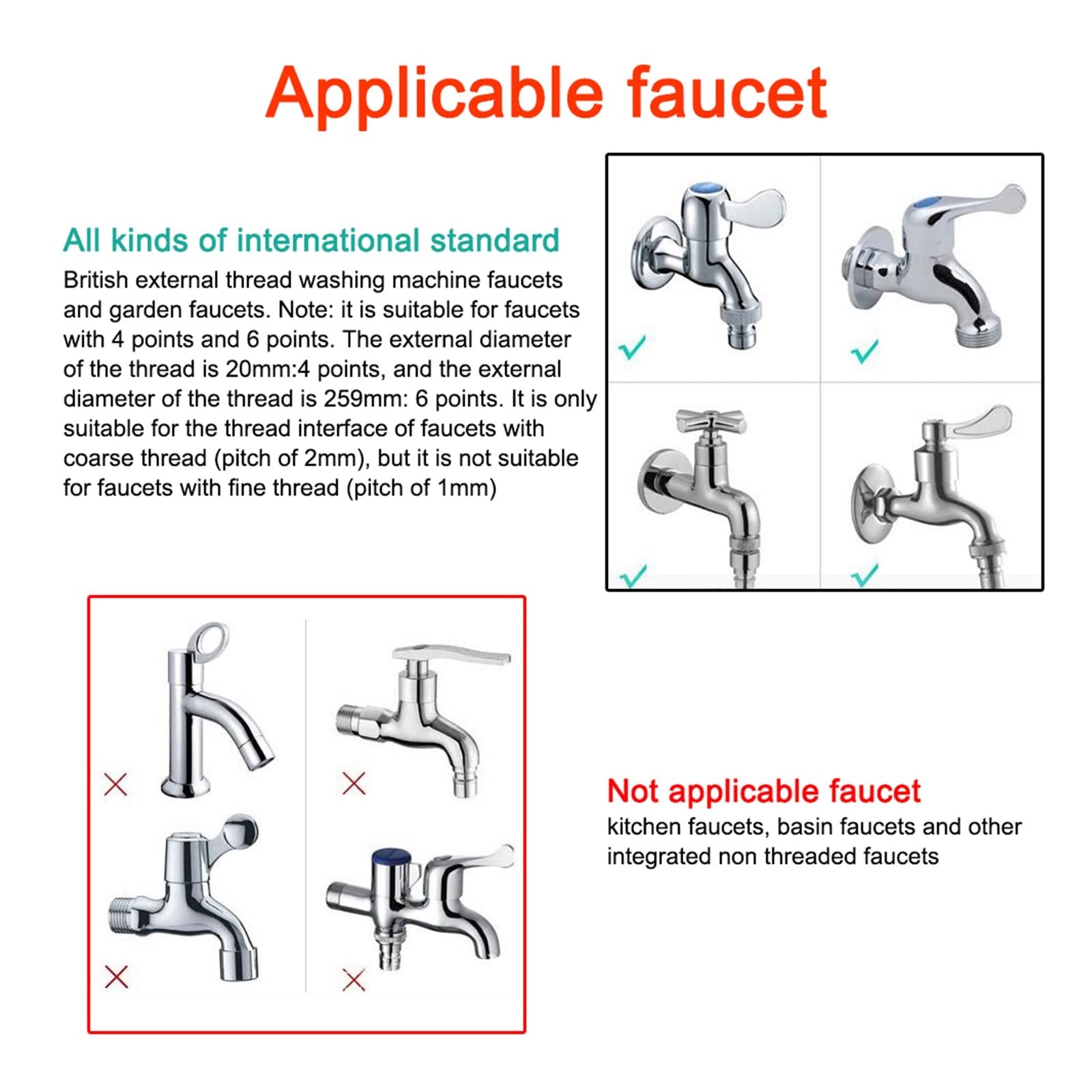 Resistir Extremos de Alta presión y Temperatura 3/4"Distribuidor de Conector de riego 4 válvulas Splitters Válvula Divisor de válvula Conectores de tubería de la Manguera for tubería de Agua for Tube