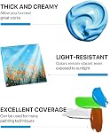 12 Colors Acrylic Paint Bottle Set (500ml/16.9oz), Large Bottles Acrylic Paint Kit, Rich Pigmented Bulk Painting Supplies for Artists, Beginners Adults on Rocks Canvas Crafts Wood Ceramic Fabric
