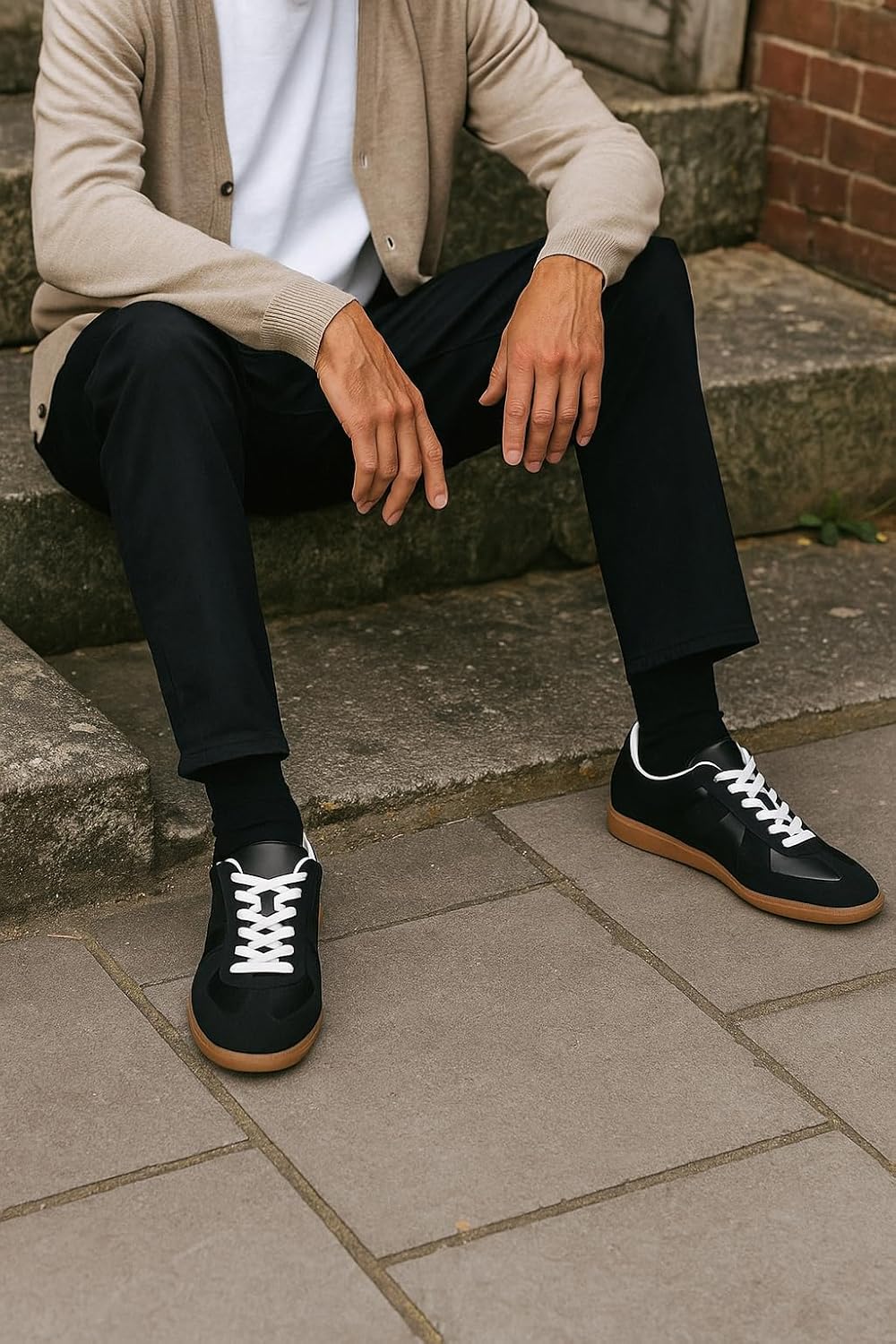 Project Cloud Leather Shoes for Men - Memory Foam Insole Non-Slip Casual Mens Shoes Sneakers - Lightweight Eco-Friendly Leather Fashion Sneakers (Jake) - Image 2