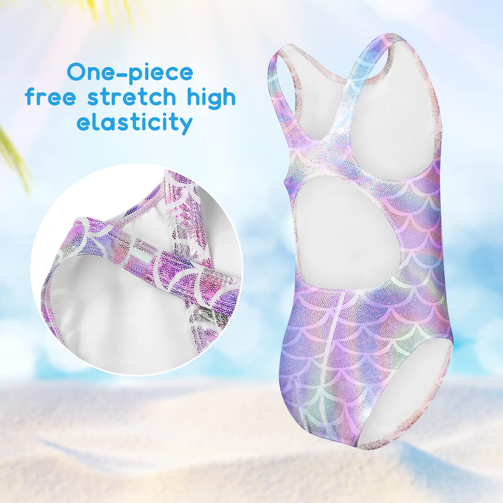 flintronic Costume da Bagno per Ragazze, Intero Bambina, Bikini da Spiaggia, Estivo Senza Manica per Estate