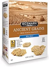 Sesmark Ancient Grains Rice Crackers, Sea Salt, 3.5 Ounce (Pack of 6) - coolthings.us