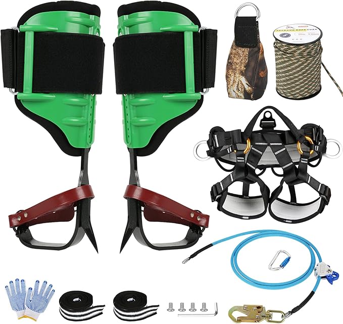WHXGG Tree Climbing Spikes Set Tree Climbing Gear Kit