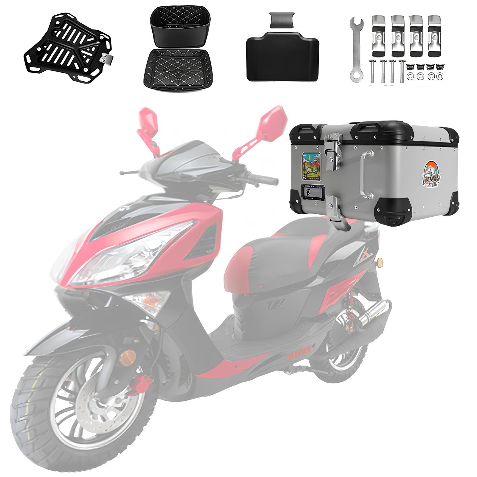 Top case moto universel pour ranger vos casques en road trip